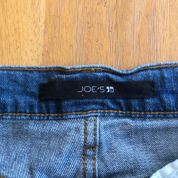 Y2K Joe's Jeans Denim Mini Skirt Distressed Frayed Hem Size 25 2000's Jean Skirt - Picture 3 of 10